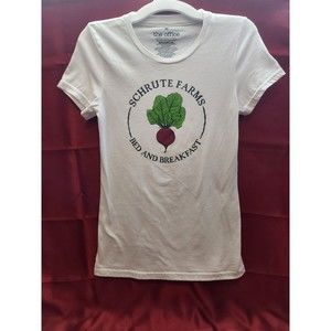 The Office Womens T-Shirt Size XS Schrute Farms Bed And Breakfast White Beets